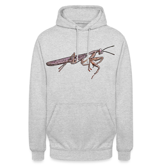 Unisex Hoodie Rhombodera kirbyi Male - Hellgrau meliert