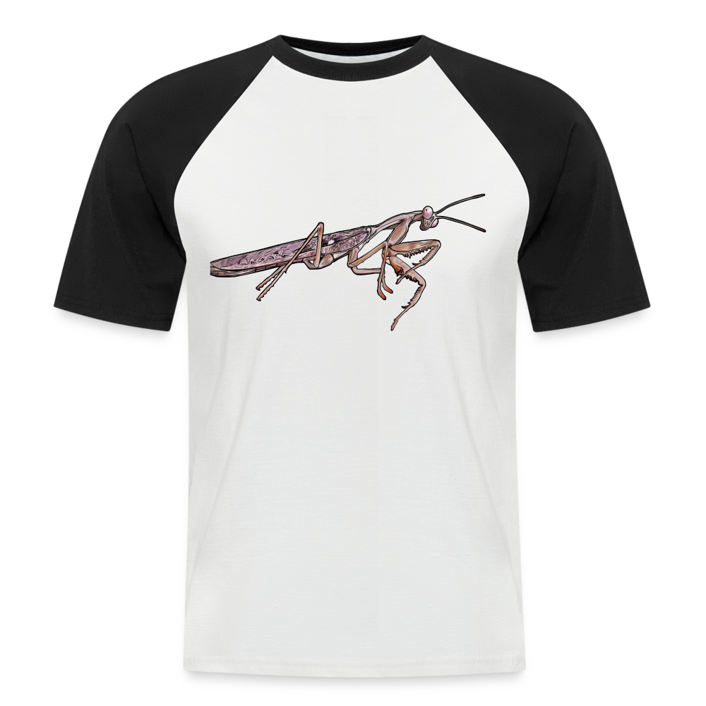 Männer Baseball-T-Shirt Rhombodera kirbyi Male - Weiß/Schwarz