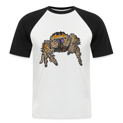 Männer Baseball-T-Shirt Phidippus regius Everglades female - Weiß/Schwarz