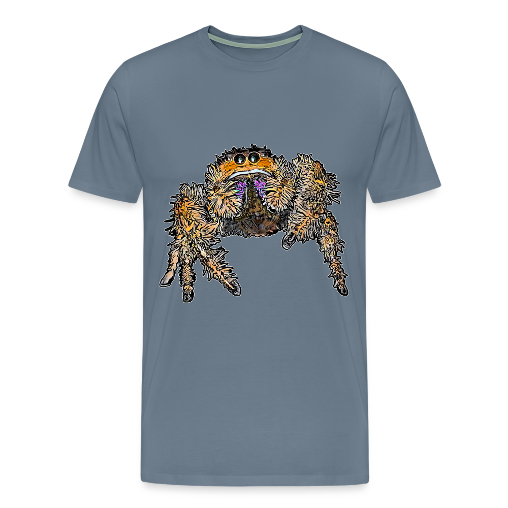 Männer Basic T-Shirt Phidippus regius Everglades female - Blaugrau