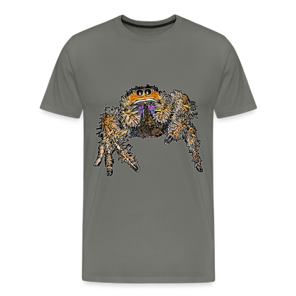 Männer Basic T-Shirt Phidippus regius Everglades female - Asphalt