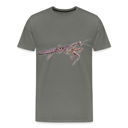 Männer Basic T-Shirt Rhombodera kirbyi Male - Asphalt