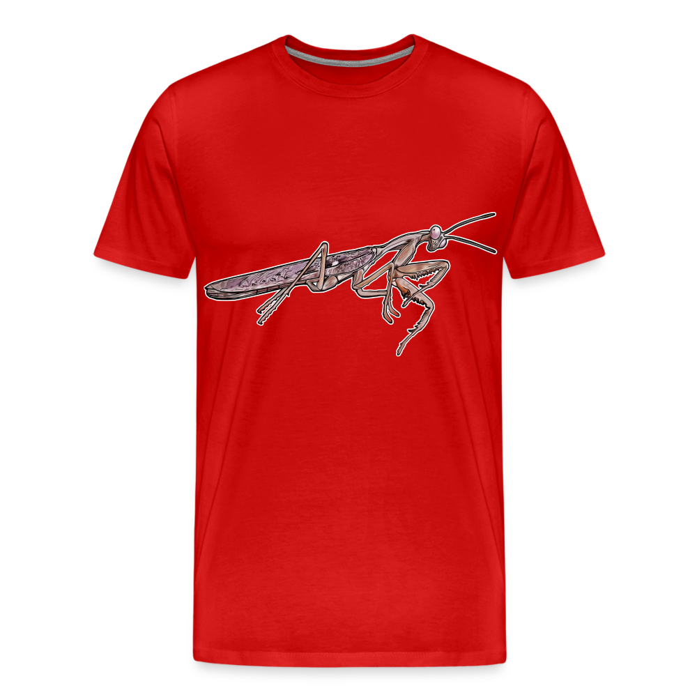 Männer Basic T-Shirt Rhombodera kirbyi Male - Rot