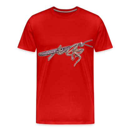 Männer Basic T-Shirt Rhombodera kirbyi Male - Rot