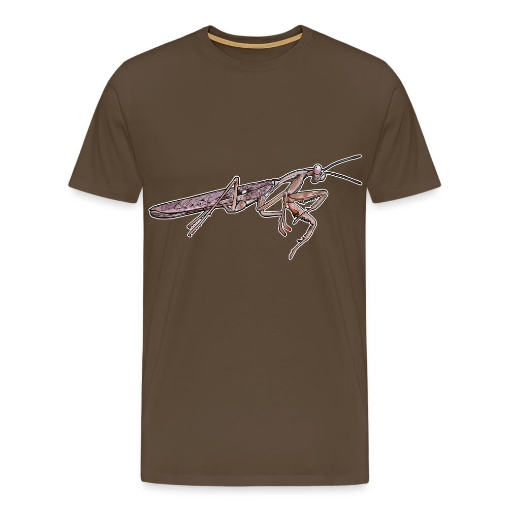 Männer Basic T-Shirt Rhombodera kirbyi Male - Edelbraun