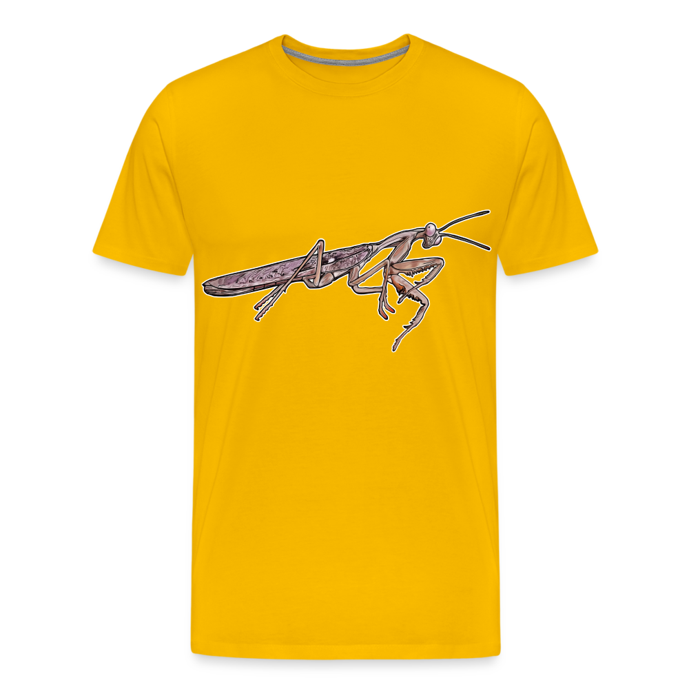 Männer Basic T-Shirt Rhombodera kirbyi Male - Sonnengelb