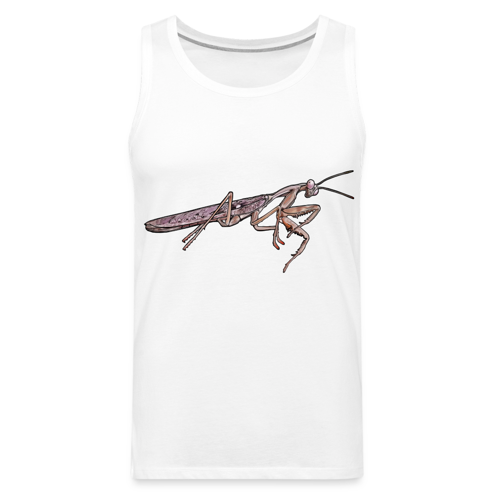 Männer Tank Top Rhombodera kirbyi Male - weiß