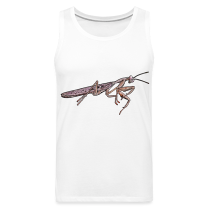 Männer Tank Top Rhombodera kirbyi Male - weiß