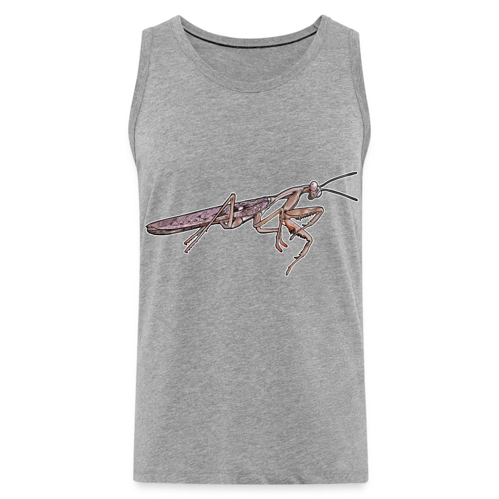 Männer Tank Top Rhombodera kirbyi Male - Grau meliert