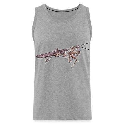 Männer Tank Top Rhombodera kirbyi Male - Grau meliert