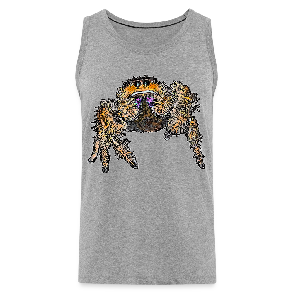 Männer Tank Top Phidippus regius Everglades female - Grau meliert