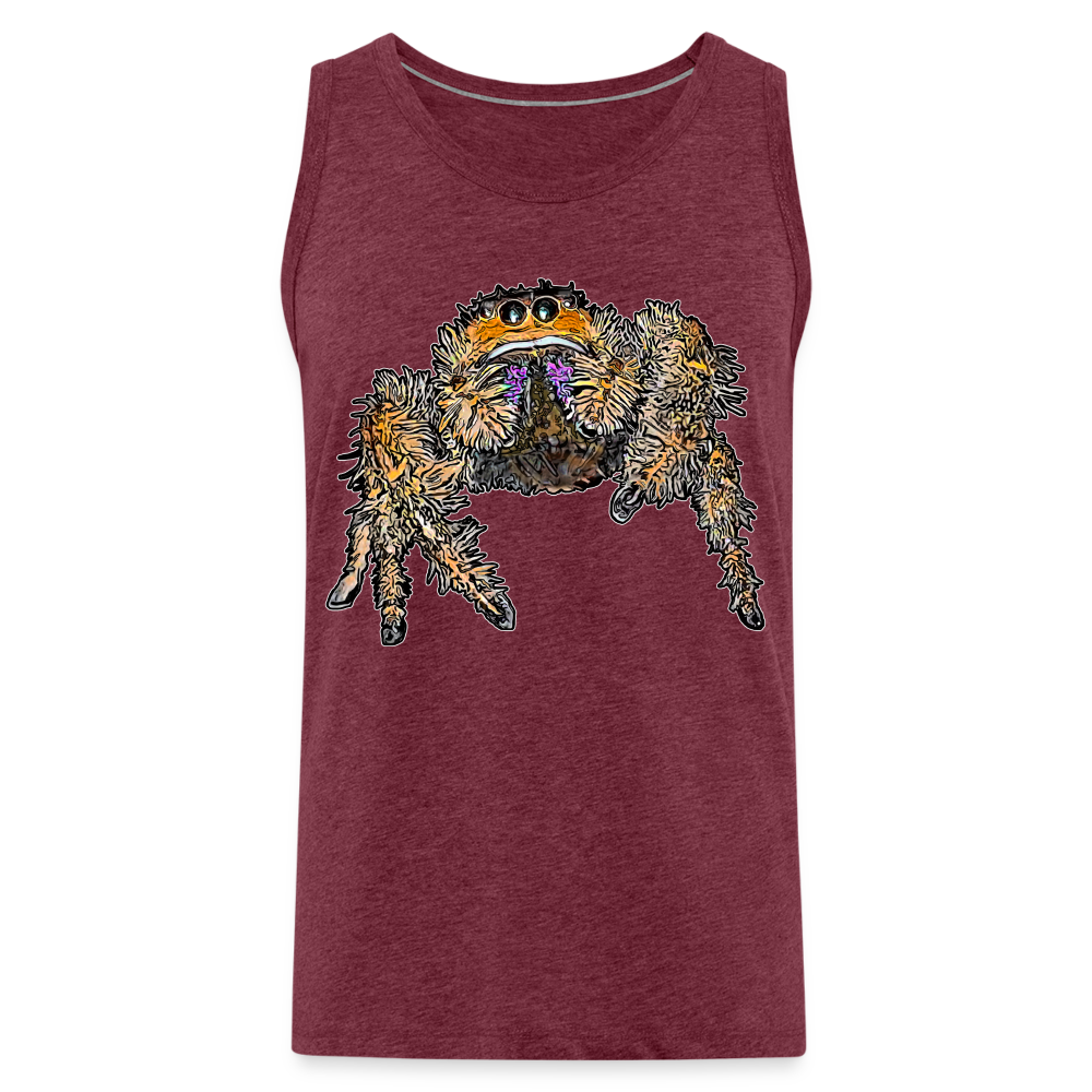 Männer Tank Top Phidippus regius Everglades female - Bordeauxrot meliert