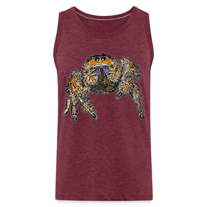 Männer Tank Top Phidippus regius Everglades female - Bordeauxrot meliert