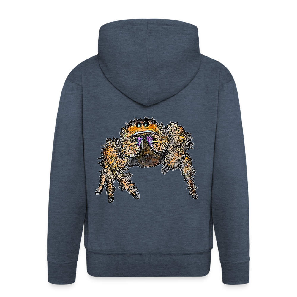 Männer Zip-Hoodie Phidippus regius Everglades female - Jeansblau