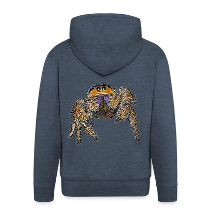 Männer Zip-Hoodie Phidippus regius Everglades female - Jeansblau