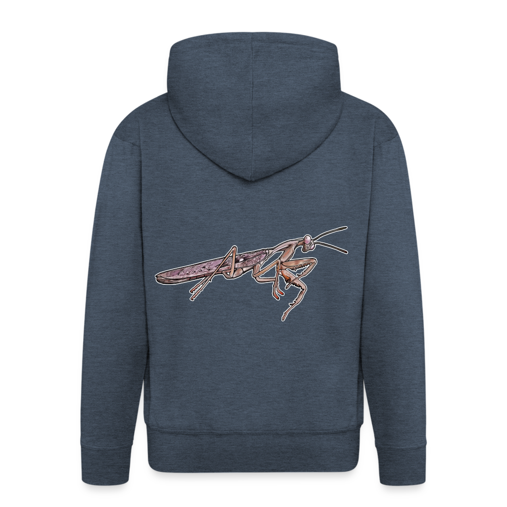 Männer Zip-Hoodie Rhombodera kirbyi - Jeansblau