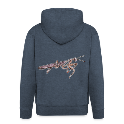 Männer Zip-Hoodie Rhombodera kirbyi - Jeansblau