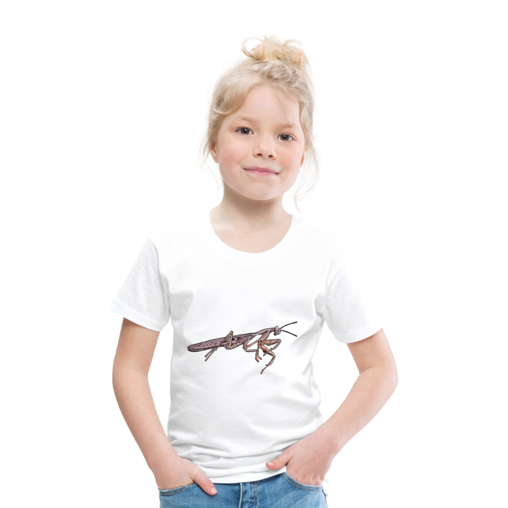 Kinder Basic T-Shirt Rhombodera kirbyi Male - weiß