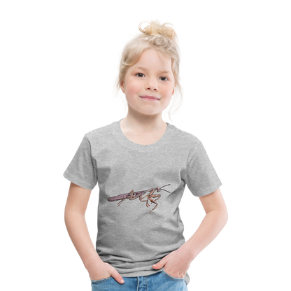 Kinder Basic T-Shirt Rhombodera kirbyi Male - Grau meliert