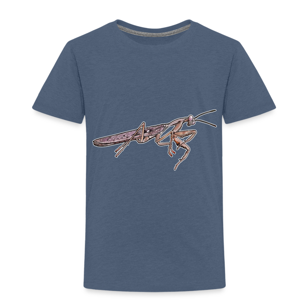 Kinder Basic T-Shirt Rhombodera kirbyi Male - Blau meliert