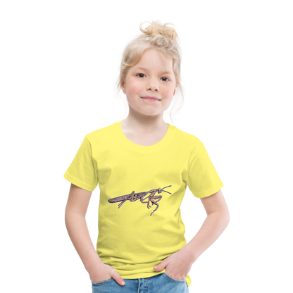 Kinder Basic T-Shirt Rhombodera kirbyi Male - Gelb