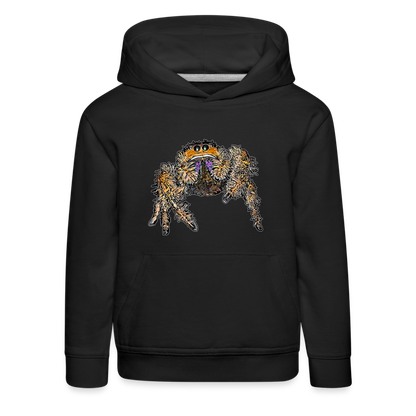 Kinder Hoodie Phidippus regius Everglades female - Schwarz