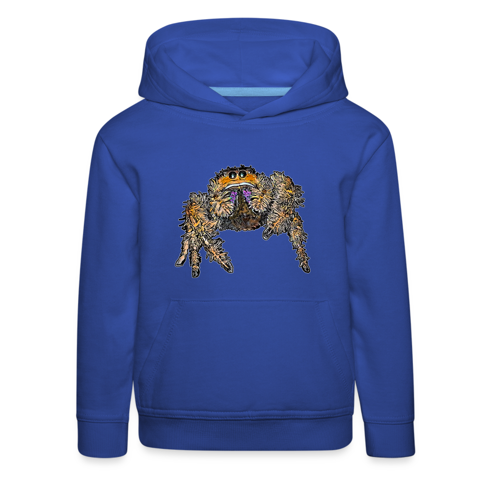 Kinder Hoodie Phidippus regius Everglades female - Royalblau