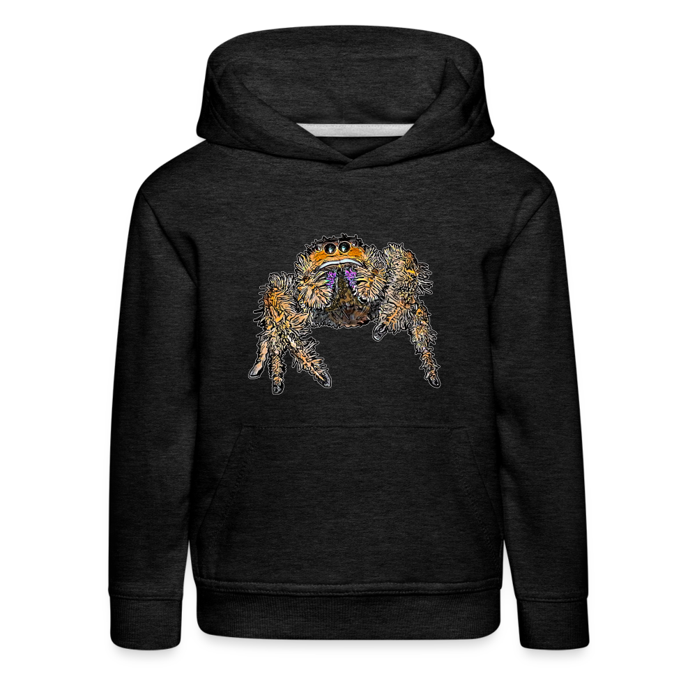 Kinder Hoodie Phidippus regius Everglades female - Anthrazit