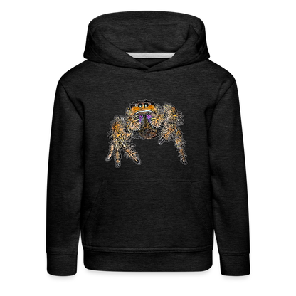 Kinder Hoodie Phidippus regius Everglades female - Anthrazit