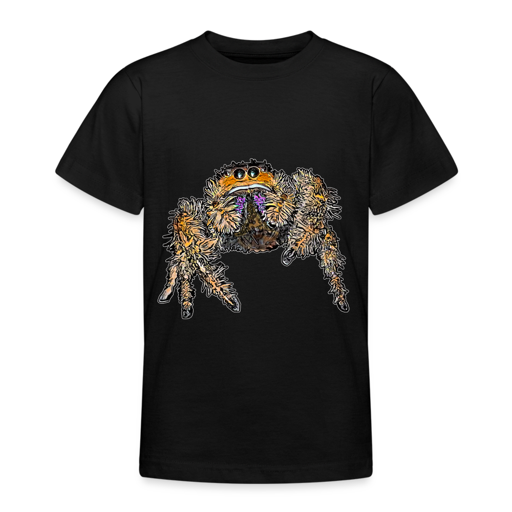 Teenager Basic T-Shirt Phidippus regius Everglades female - Schwarz