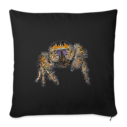 Sofakissen mit Füllung 44cm x 44cm Phidippus regius Everglades female - Schwarz