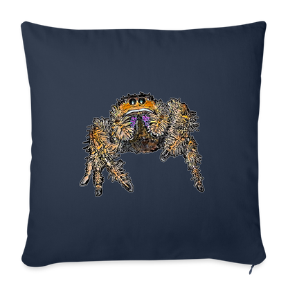 Sofakissen mit Füllung 44cm x 44cm Phidippus regius Everglades female - Navy