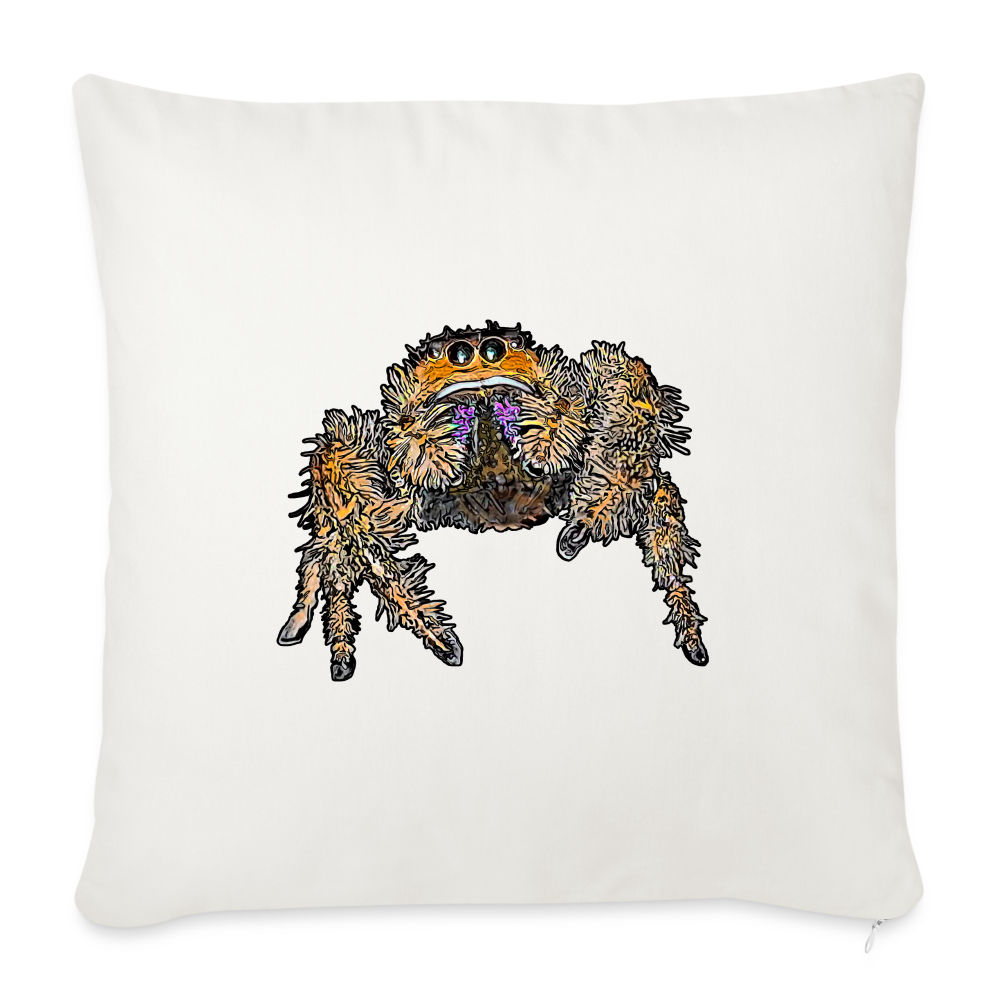 Sofakissen mit Füllung 44cm x 44cm Phidippus regius Everglades female - Naturweiß