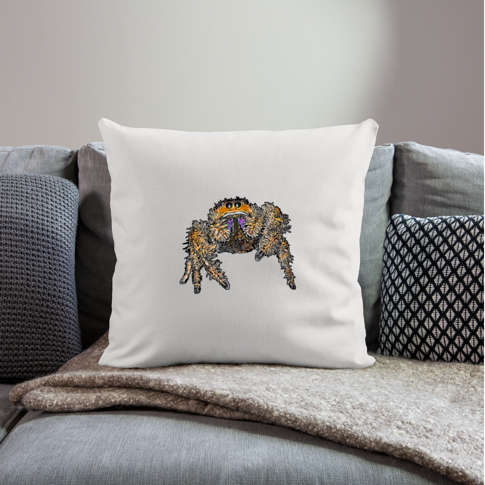 Sofakissen mit Füllung 44cm x 44cm Phidippus regius Everglades female - Naturweiß