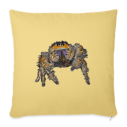 Sofakissen mit Füllung 44cm x 44cm Phidippus regius Everglades female - Hellgelb