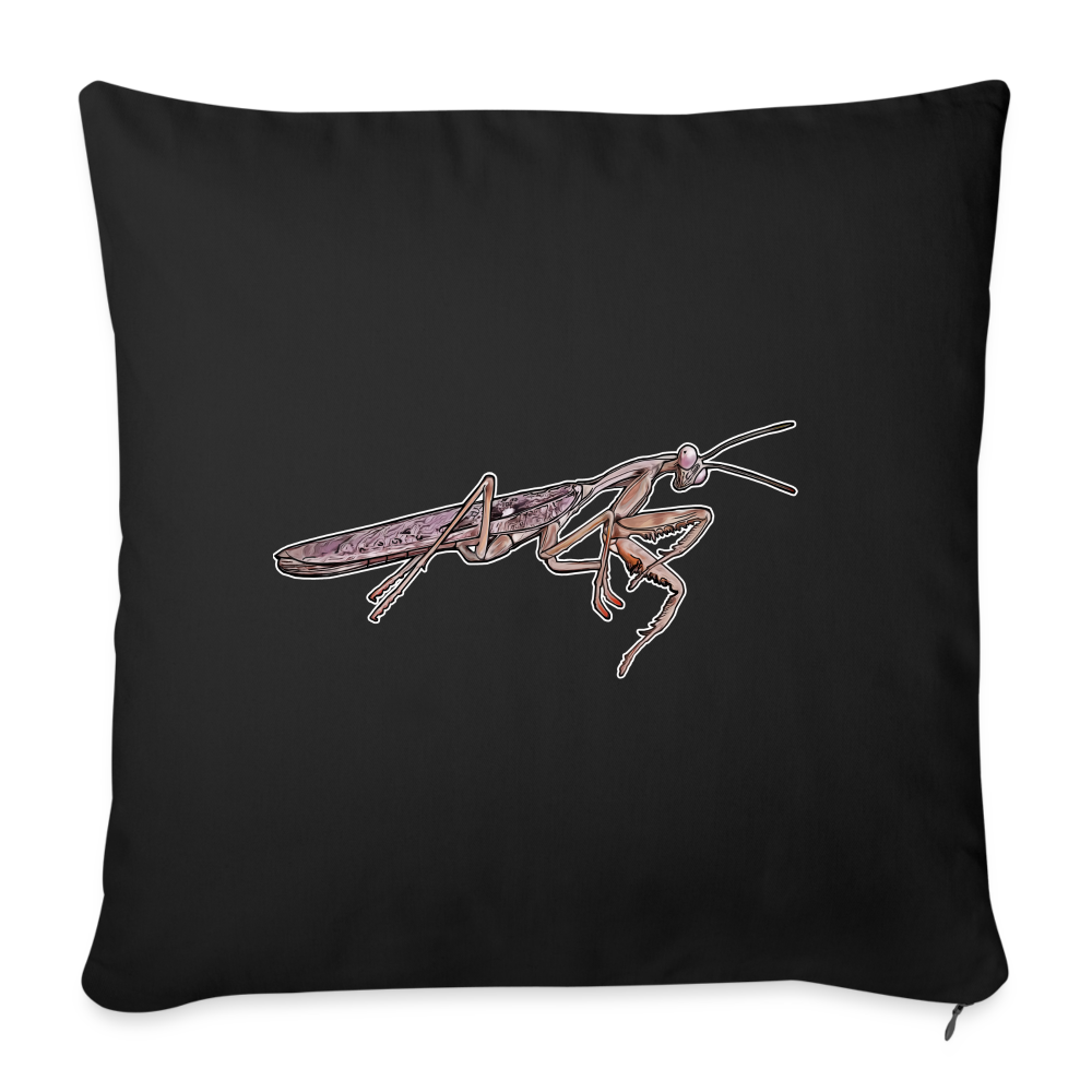 Sofakissen mit Füllung 44cm x 44cm Rhombodera kirbyi male - Schwarz