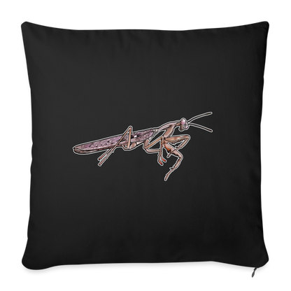 Sofakissen mit Füllung 44cm x 44cm Rhombodera kirbyi male - Schwarz