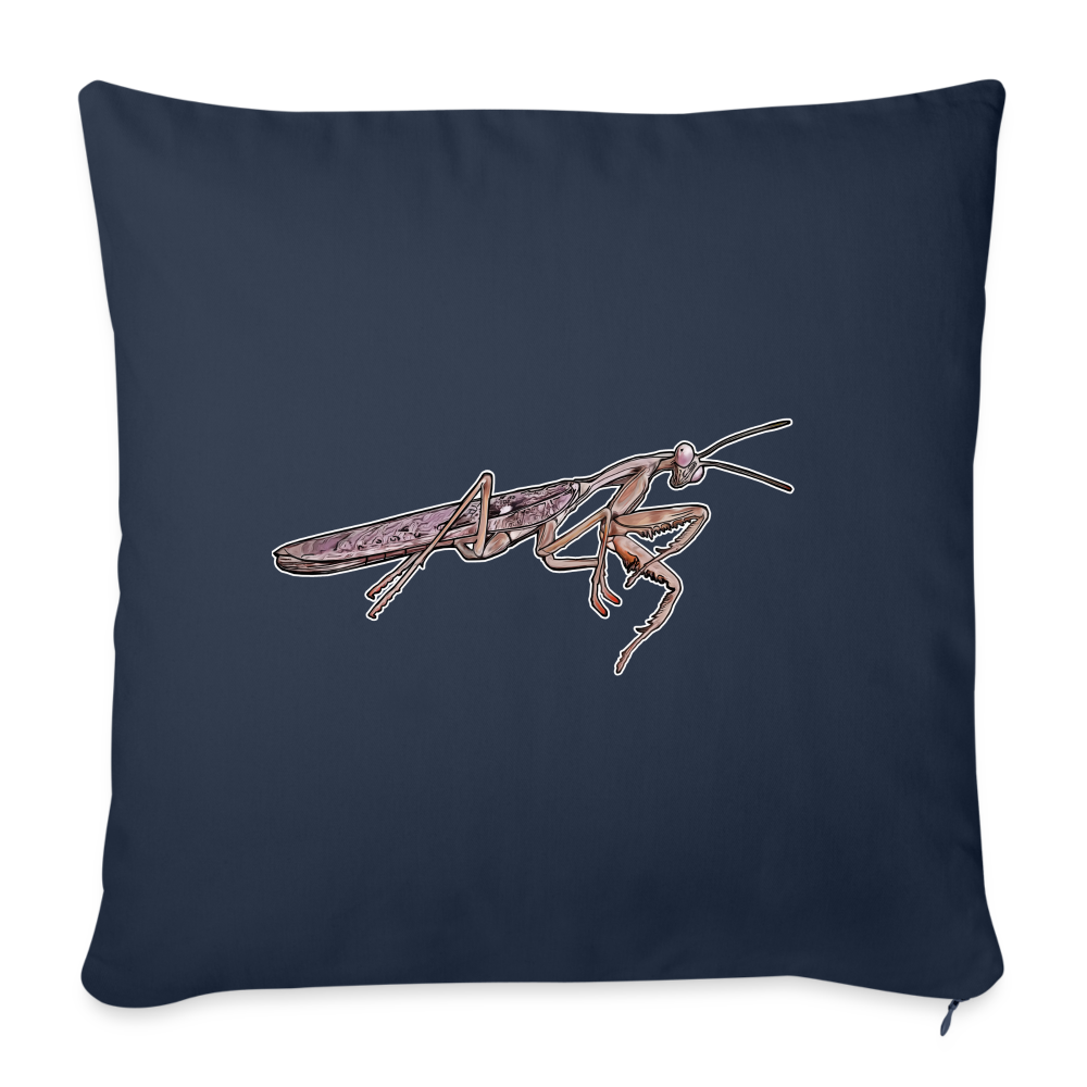 Sofakissen mit Füllung 44cm x 44cm Rhombodera kirbyi male - Navy