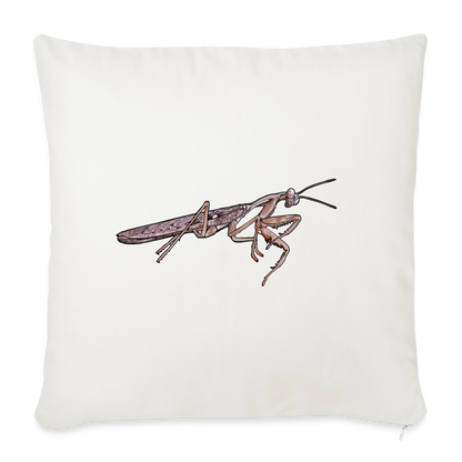 Sofakissen mit Füllung 44cm x 44cm Rhombodera kirbyi male - Naturweiß