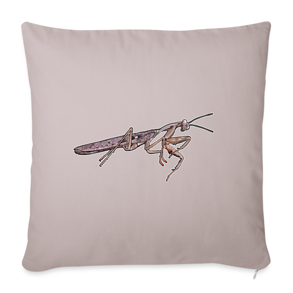 Sofakissen mit Füllung 44cm x 44cm Rhombodera kirbyi male - helles Taupe