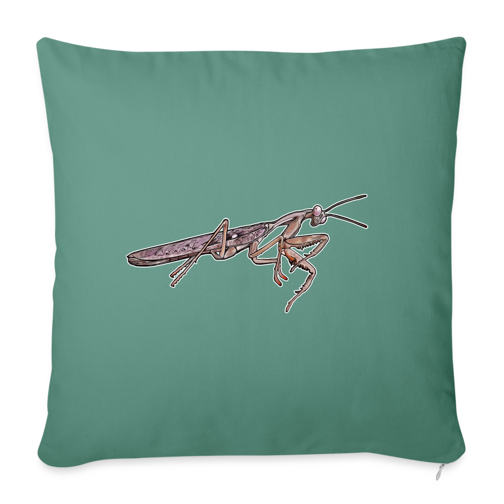 Sofakissen mit Füllung 44cm x 44cm Rhombodera kirbyi male - Tanngrün