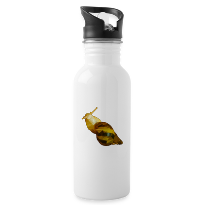 Trinkflasche Achatina reticulata Low Poly - weiß