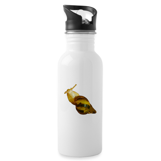 Trinkflasche Achatina reticulata Low Poly - weiß