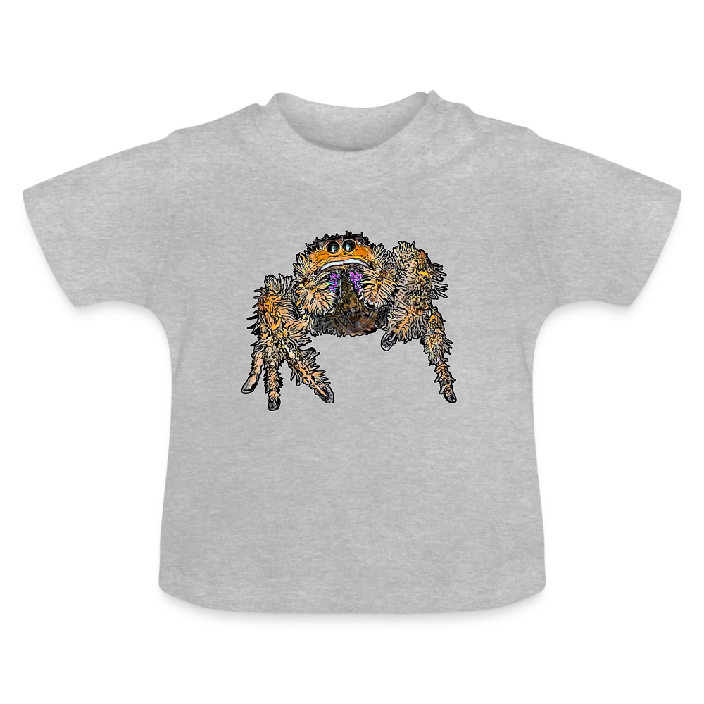 Baby T-Shirt Phidippus regius Everglades female - Grau meliert