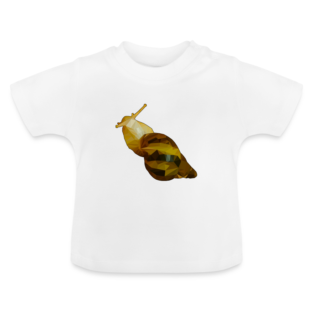 Baby T-Shirt Achatina reticulata Low Poly - weiß