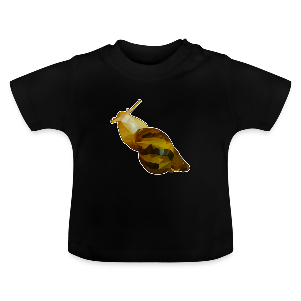 Baby T-Shirt Achatina reticulata Low Poly - Schwarz