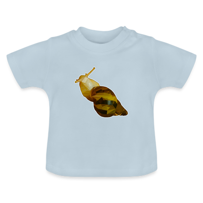 Baby T-Shirt Achatina reticulata Low Poly - Hellblau