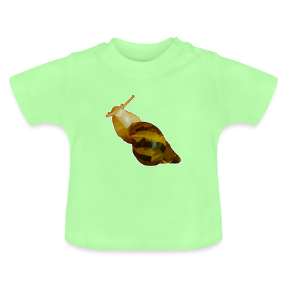 Baby T-Shirt Achatina reticulata Low Poly - Mintgrün