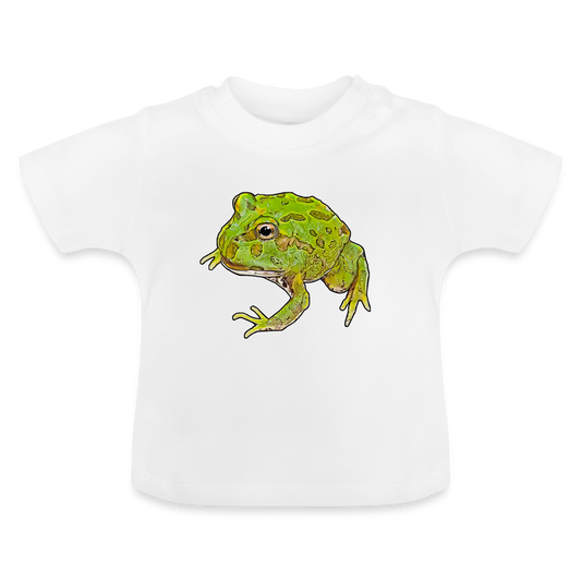 Baby T-Shirt Ceratophrys cranwelli Peppermint Blue - weiß