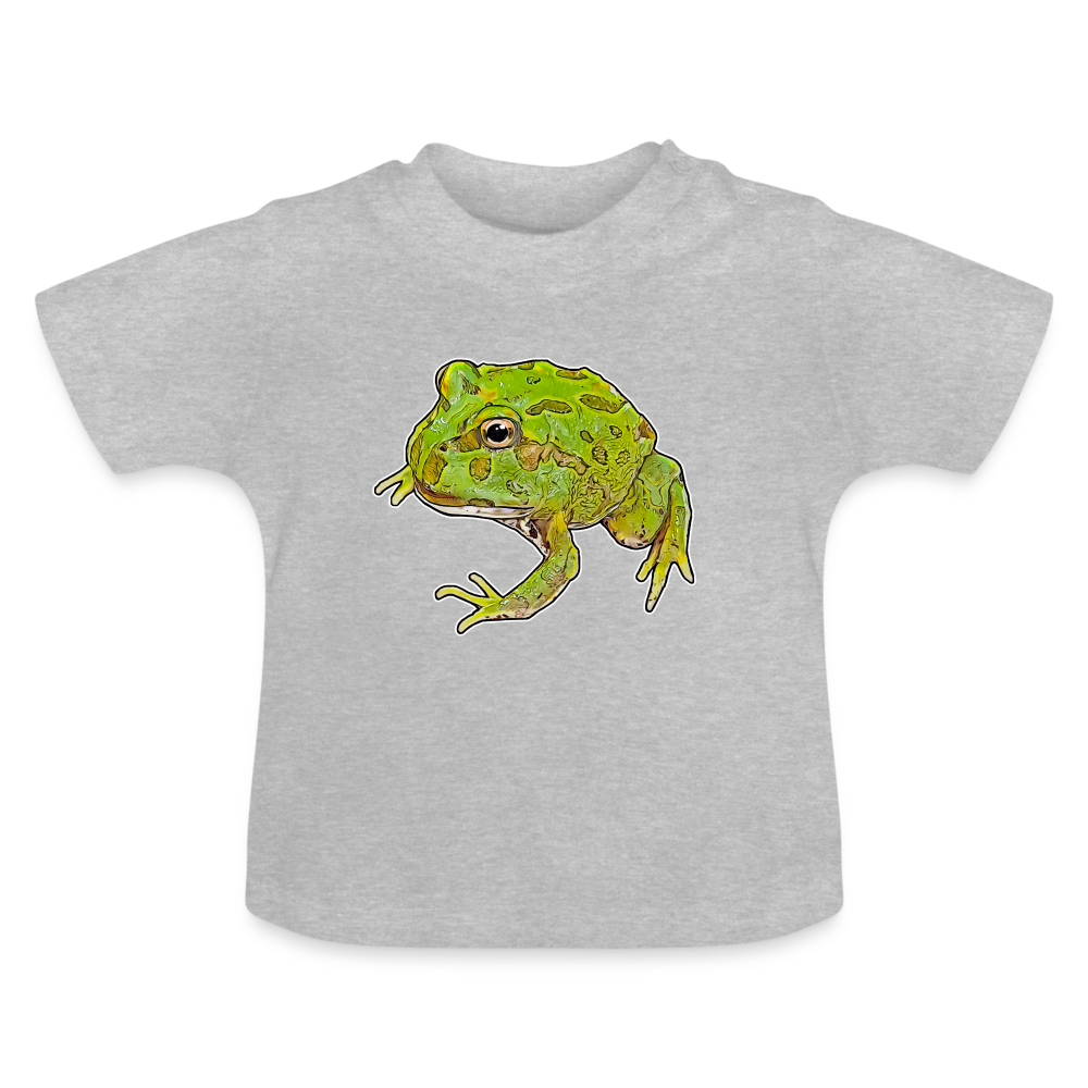 Baby T-Shirt Ceratophrys cranwelli Peppermint Blue - Grau meliert